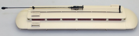 (image for) Roof w/ light bar & Pole - Tan ( On30 Closed Street Car )